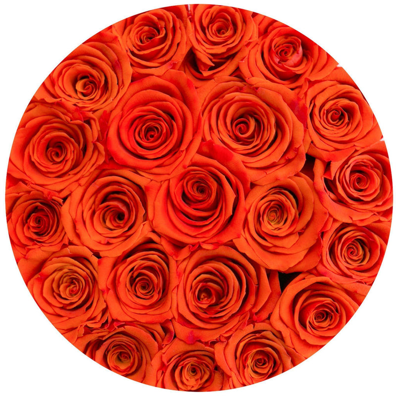 Small - Hermès Orange Eternity Roses - Vanilla Box - The Million Roses Slovakia