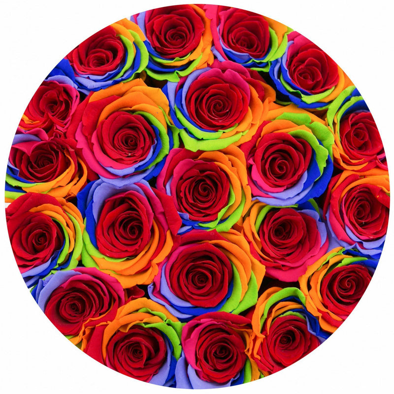 Small - Rainbow Eternity Roses - Vanilla Box - The Million Roses Slovakia
