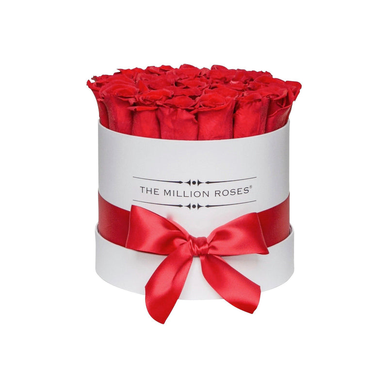Small - Red Eternity Roses - White Box - The Million Roses Slovakia