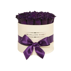 Small - Dark Purple Eternity Roses - Vanilla Box - The Million Roses Slovakia