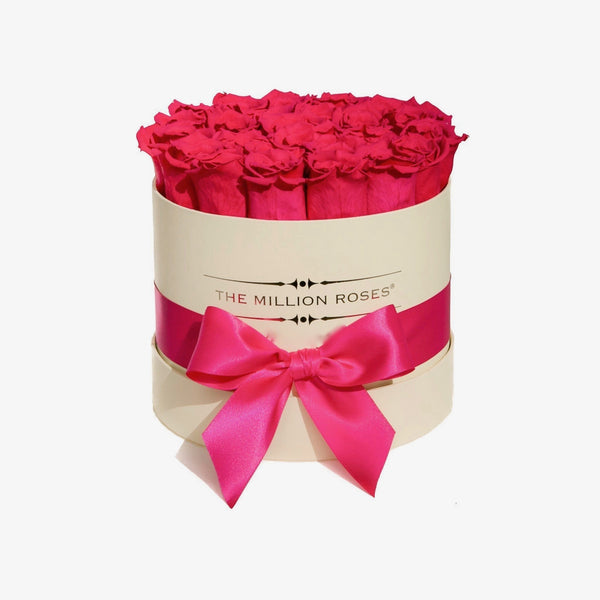 Small - Hot Pink Eternity Roses - Vanilla Box - The Million Roses Slovakia