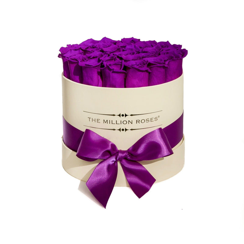 Small - Purple Eternity Roses - Vanilla Box - The Million Roses Slovakia