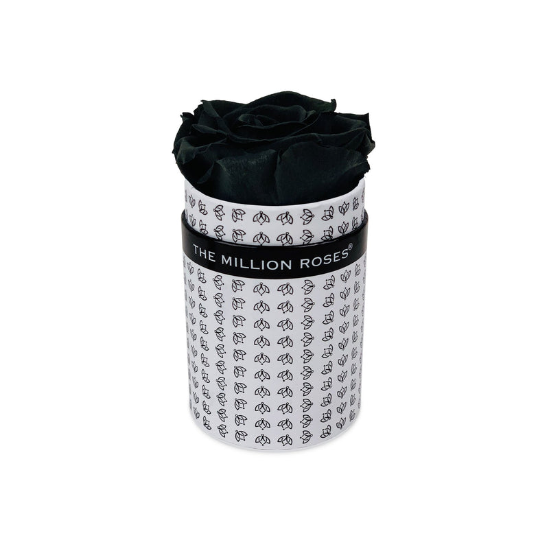 Single Rose Box - White All Over Logo - The Million Roses Slovakia