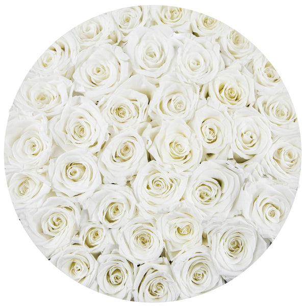 Medium - White Eternity Roses - White Box - The Million Roses Slovakia