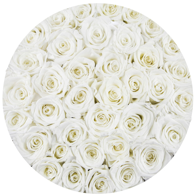 Medium - White Eternity Roses - Gold Box - The Million Roses Slovakia
